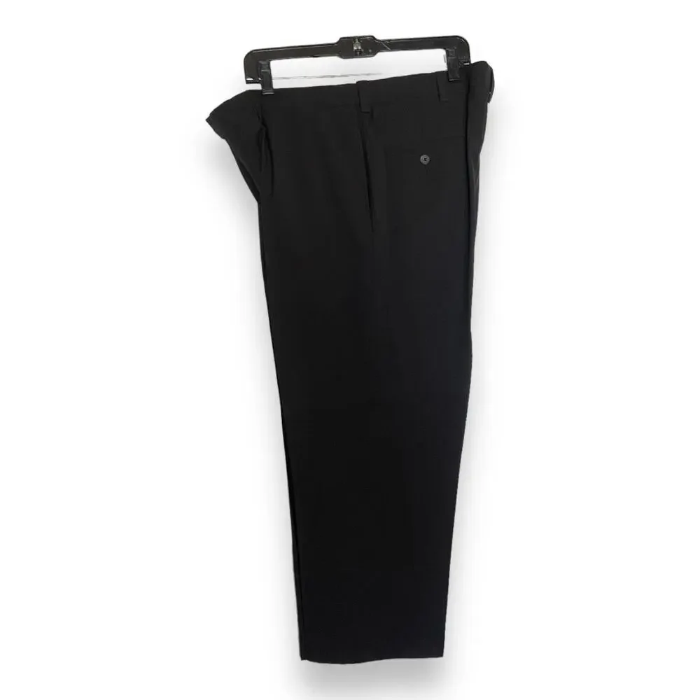 Haggar Mens Pants Sz 38 x 29‎ Repreve Stria Black Dress Smart Fiber Classic NEW